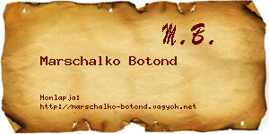 Marschalko Botond névjegykártya